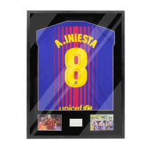 Custom Wall Mount Lockable Transparent 98% UV Protection Acrylic Football shadow box jersey display frame